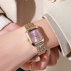 2025 Orologio da polso con cinturino in acciaio inossidabile di marca calda Orologio da polso al quarzo regalo di lusso da donna Orologio da polso al quarzo quadrato semplice moda studente platinumshop