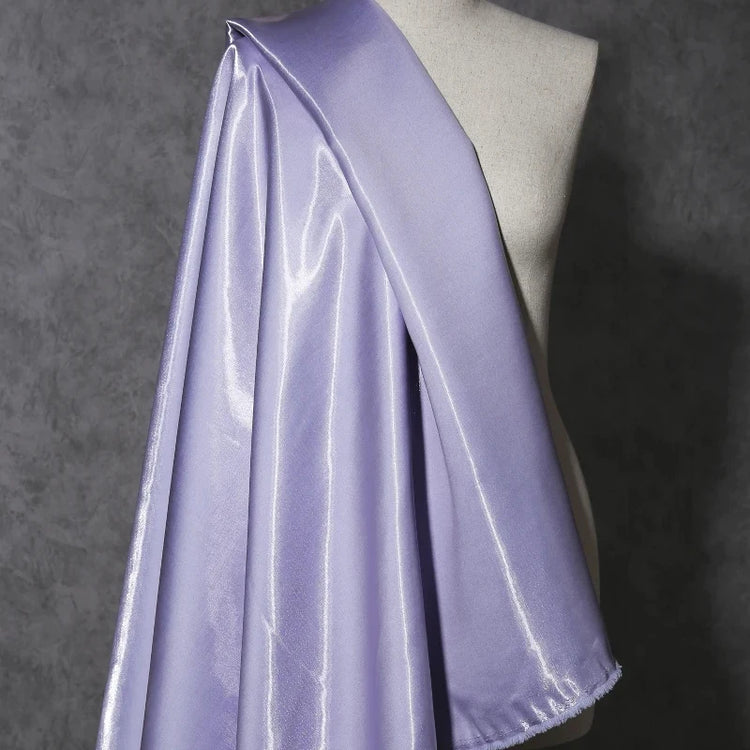 Tessuto Satinato Liquido Lucido di Lusso Riflettente Effetto Galassia per Abiti da Sposa e Design di Abiti alla Moda