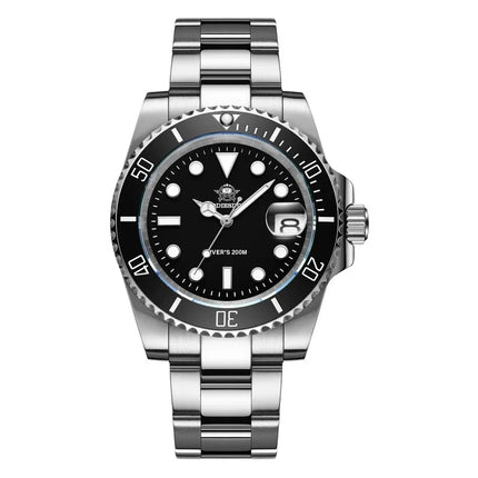 ADDIESDIVE MY-H3-2 Men's Dive Quartz Watch 41mm Fashion Stainless Steel Wristwatch 200M Calendar Display Luminous Watches ForMen