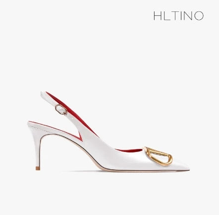 HLTINO Fahion Slingback Nero Comode Scarpe Estive da Donna Sandali con Tacco Alto 2025 Tendenza per Abito da Festa di Nozze