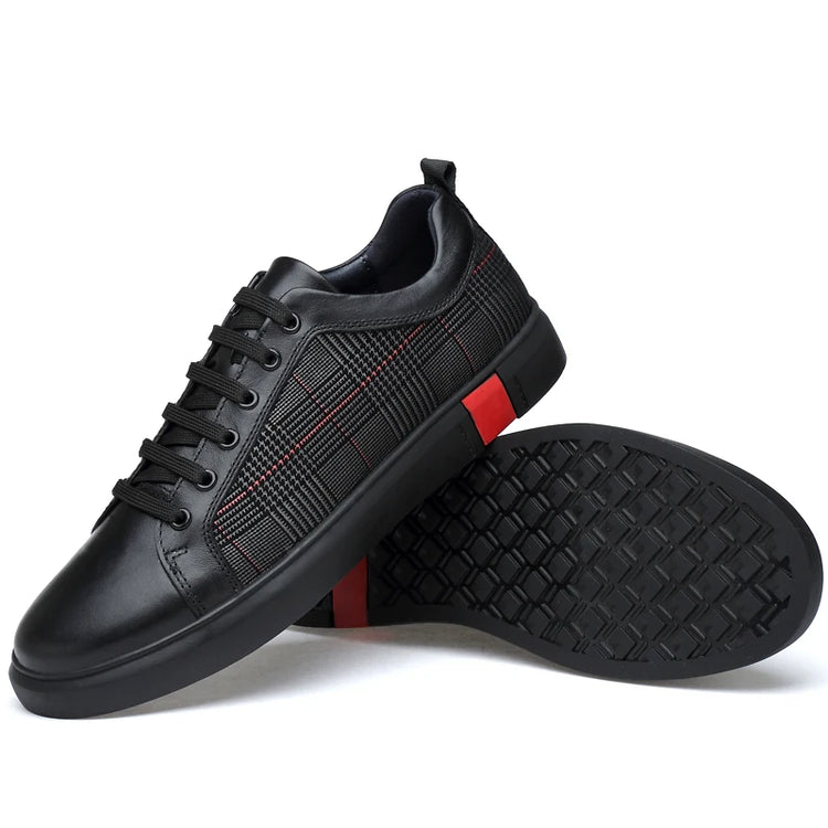Fashion Trendy Skateboarding Shoes Men Leather Sneakers Casual Shoes Luxury Brand Designers
