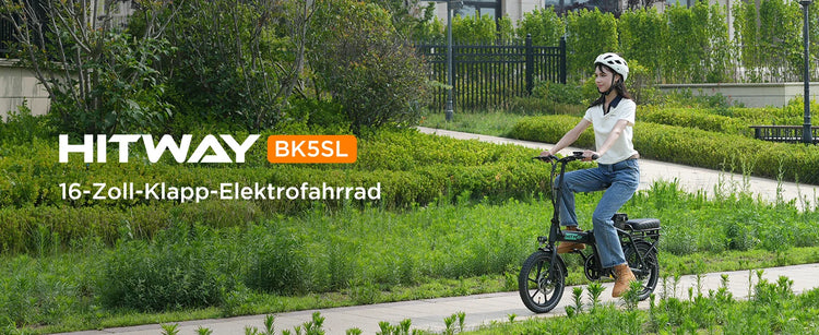 Bicicletta elettrica HITWAY, E-Bike pieghevole, Bici da città, Batteria al litio 36V/13Ah, Autonomia elettrica fino a 35-90 km
