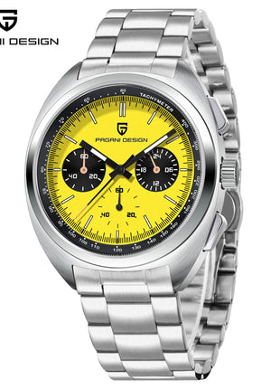 PAGANI DESIGN 2025 Nuovo Panda Dial Orologi da uomo Orologio al quarzo di lusso per uomo Giappone VK63 Cronografo sportivo Orologio da polso in vetro zaffiro