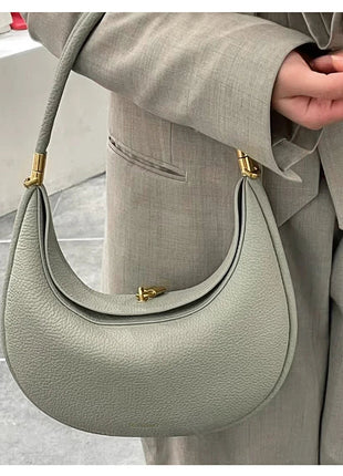 2025 Luxury Quality Half Moon Women's Shoulder Bag Crossbody Aesthetic Bags Women's Handbag Lock Catch Designer Underarm Bags PlatiNum