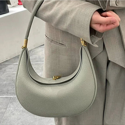 2025 Luxury Quality Half Moon Women's Shoulder Bag Crossbody Aesthetic Bags Women's Handbag Lock Catch Designer Underarm Bags PlatiNum