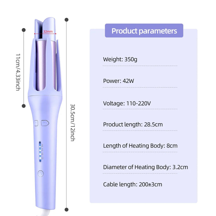 Tinsol 32mm Automatic Curling Iron Automatic Rotating Ceramic Curler Professional Curling Iron Curling Iron Curler
