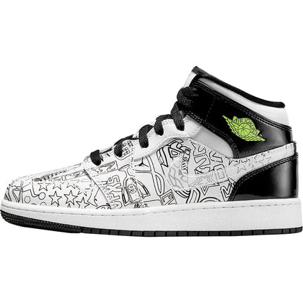 Scarpe da basket Nike Authentic Air Jordan1 Mid AJ1 alte GS DC4099-100 platinumshop