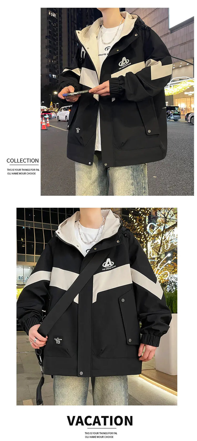 New Arrival Men's Hooded Jackets 2026 Spring Autumn Outdoor Loose Casual Coats Youth Streetwear Plus Size M-4XL Tops Clothing