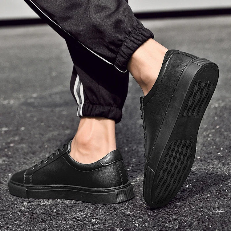 Luxury Brand Men's Sneakers Genuine Leather Casual Shoes Leisure Walk Men Shoes All-match Outdoor Skateboard Footwear For Male