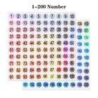 1 500 Number Stickers Self Adhesive Labels for Nail Art Storage Organizing DIY Craft Marking Manicure Tool Kit 2027