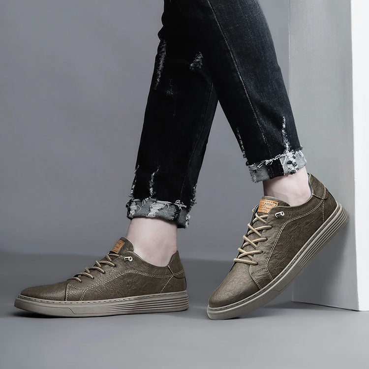 Italian Brand Black Genuine Leather Oxford Shoes UNISEX Casual Shoes Lace Up Flat Sneakers  Luxury Shoes for Men Big Size: 36-47