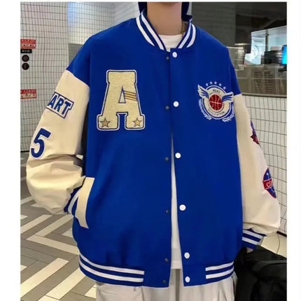 Spring and Autumn New Baseball Jacket Men's Jacket Street Hip Hop Windproof Jacket Autumn and Winter Warm Baseball Shirt Jakcet