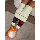 Women Lamb Wool Plaid Leggings Autumn Winter Out Wear Vintage Street Warm Leggings Woman High Waist Thicken Plush Lined Leggings PlatiNum