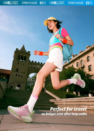ONEMIX Scarpe da corsa da jogging per uomo Scarpe da ginnastica da esterno super leggere Scarpe da passeggio antiscivolo con ascensore Donna PlatiNum