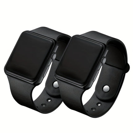 2 pezzi orologio per coppie display a LED orologio elettronico sportivo orologio da polso digitale in silicone per donna uomo regalo di San Valentino per lei platinumshop