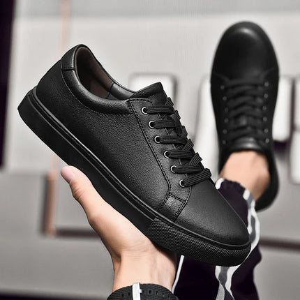 Luxury Brand Men's Sneakers Genuine Leather Casual Shoes Leisure Walk Men Shoes All-match Outdoor Skateboard Footwear For Male