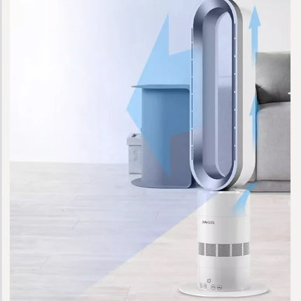 Ventilatore a Torre Senza Pale Angelo Tedesco 220V, Purificatore d'Aria e Riscaldatore 2 in 1 per Uso Domestico QDW