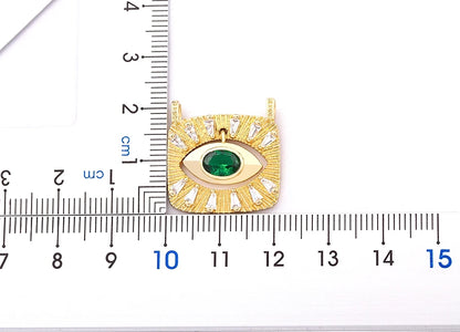 AIBEF Nuovo design creativo Zircone dorato Turco Evil Eye Collana con ciondolo quadrato Collana da donna Hip Hop Street Jewelry Party Regalo fortunato