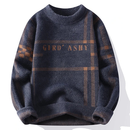 Sweaters men Winter Letter pattern thick sweater men Student youth sweaters autumn Men's wool pullovers full