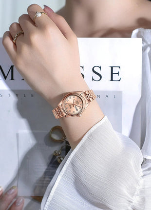 NIBOSI Orologi da donna con diamanti Orologio da donna casual di moda di lusso delle migliori marche Orologio da donna con data settimanale automatica impermeabile Reloj platinumshop