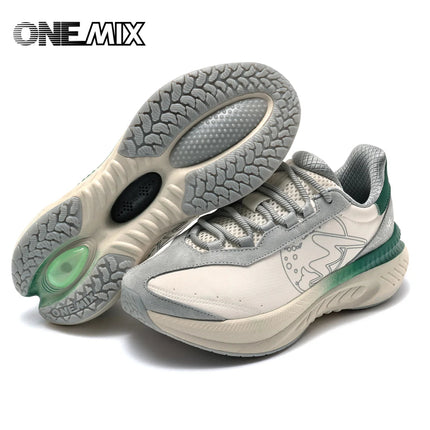 ONEMIX Scarpe da corsa comode e ammortizzanti da uomo, leggere, traspiranti, morbide, elastiche, casual, versatili, scarpe sportive PlatiNum