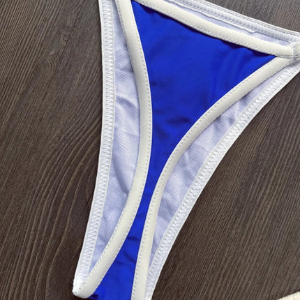Costume da Bagno Bikini Brasiliano Ricamato a Contrasto con Patchwork per Donna - Set Estivo da Spiaggia platinumshop