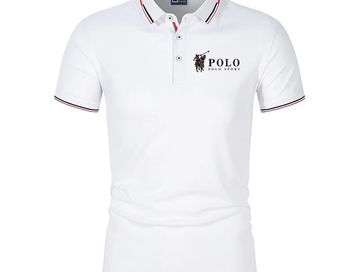 Men's Premium Summer Polo Shirt, Quick Dry, Breathable, Casual, Business Fashion, Sporty, Short Sleeve, Men's Apparel