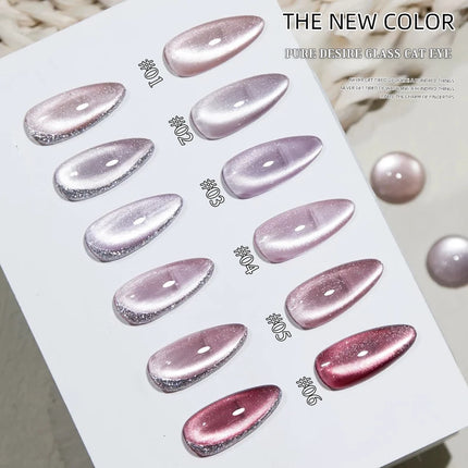 WS 10ml 6-Color Silver Water Light Cat Magnetic Gel Nail Polish Nail Supplies Vernis Semi Permanent Gel for Fall Winter Nails
