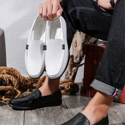 2025 Estate Scava Fuori Penny Mocassini Da Uomo Scarpe Da Barca Traspirante Uomo Mocassini In Pelle Slip On Appartamenti Mens Casual Scarpe Da Guida