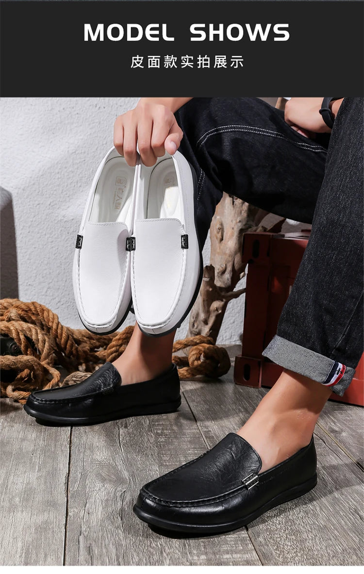 2025 Estate Scava Fuori Penny Mocassini Da Uomo Scarpe Da Barca Traspirante Uomo Mocassini In Pelle Slip On Appartamenti Mens Casual Scarpe Da Guida