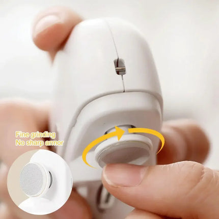 3-in-1 Electric Nail Trimmer for Seniors & Adults, Automatic Nail Clipper with Polishing, Rechargeable Safe Nail Cutter for Elderly Kids