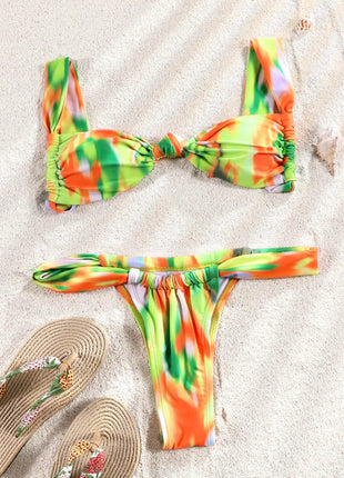 ZRTAK Costume a due pezzi Bikini 2025 Costume da bagno donna Push Up Costume da bagno Bikini sexy Set Costumi da bagno Stampa Beachwear Biquinis solidi platinumshop