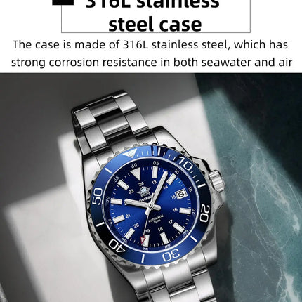 ADDIESDIVE Men Luxury Watch Sapphire Crystal Ceramic Ring 20Bar Diving Luminous Automatic Mechanical Watch Exquisite Gift Clock