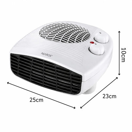 2000W Portable Electric Heater with Adjustable Thermostat and 3 Operating Modes, Fast Heating for Rooms of 13-20m², Overheating Protection