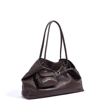 Motingsome Oversized Natural Leather Woman Bags 2025 New Fashion Handbag and Purses Large Capacity Commuter Bag Casual Tote