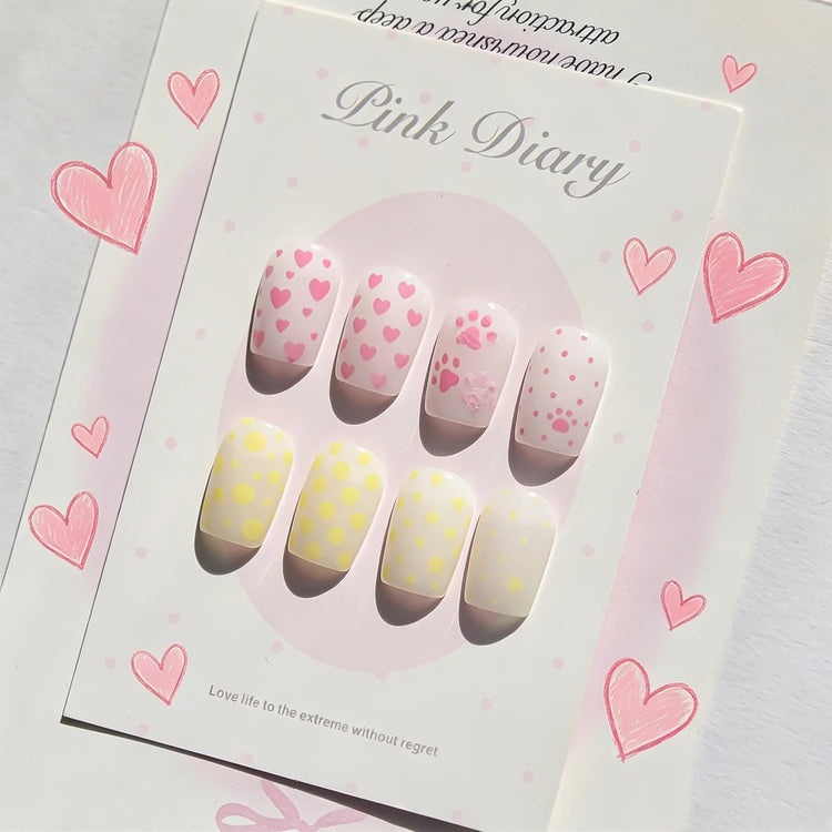 Hollowed Out Spray Nail Stickers Transparent Heart-shaped Cat Claw Star Dot Shape French Nail Art Decorations Stickers Decal DIY