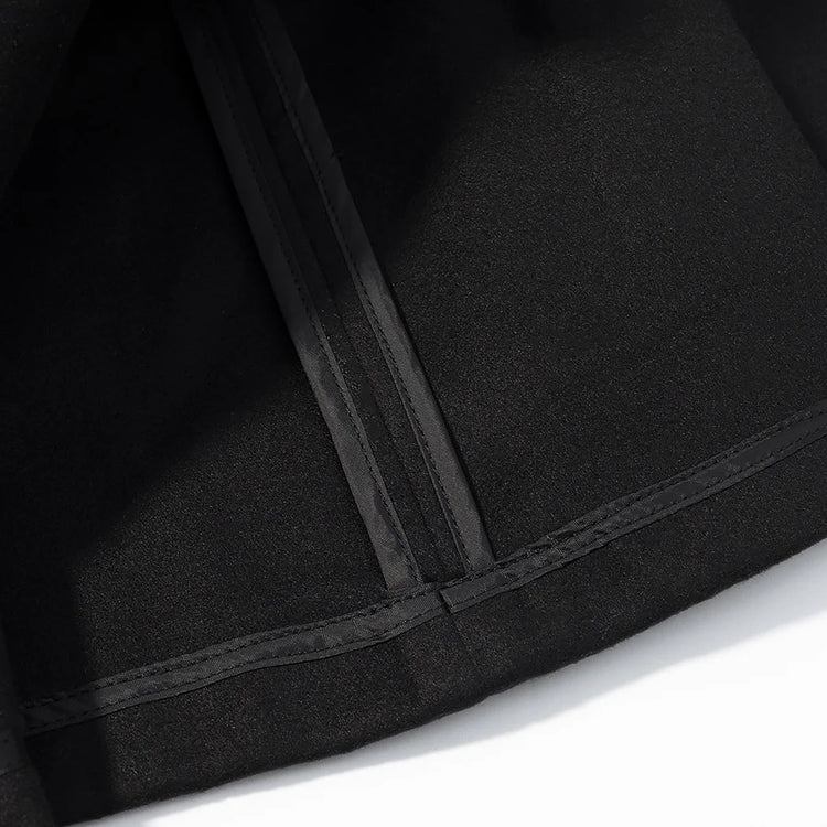 5 Colors New Autumn High Collar Woolen Cape Coat Tie Bow Sashes Long Bat Sleeve Front Buttons Cloak Shawl Jacket Loose Outerwear