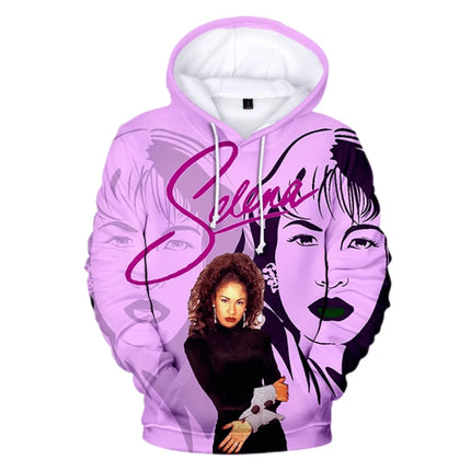 Sexy Singer Selena Quintanilla 3D Print Hoodies Men Women Hip Hop Oversized Pullover Hooded Sweatshirts Streetwear Man Clothing