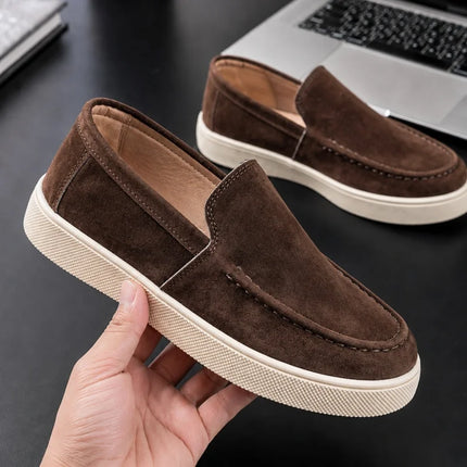Scarpe casual da uomo estive, comode, con plateau, mocassini di design, traspiranti, slip-on, scarpe da ufficio piatte da uomo