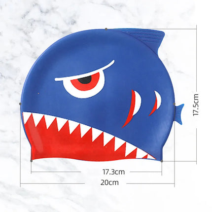 Cuffia da nuoto per bambini con dinosauro simpatico cartone animato Cuffia da nuoto per ragazzi e ragazze Cuffia da nuoto per bambini impermeabile ad alta elasticità in silicone morbido