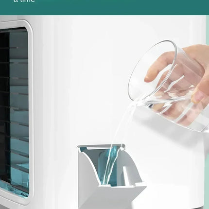 HOMEFISH Umidificatore da Tavolo Silenzioso per Uso Domestico, Ventilatore Portatile USB con Nebulizzatore e Funzione di Raffreddamento