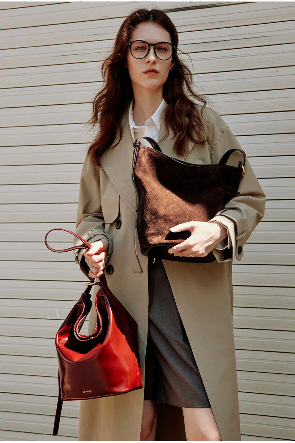 LA FESTIN Original Brand Suede Bag Designer Luxury Bag Bucket Bag Shoulder Crossbody Bag Handbag Women Autumn and Winter Bags