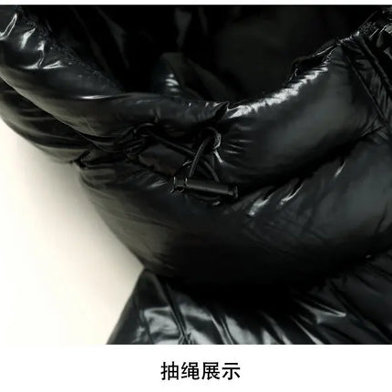New national standard 90% down winter thickened down jacket, glossy hooded bread jacket, youth down jacket for men's wear