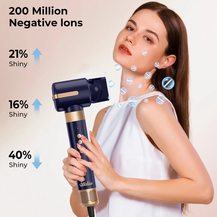 UKLISS Air Styler Pro 7 in 1 Hair Dryer, Hot Air Brush Set with Auto Curling, Volume & Straightening