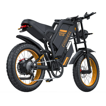 Bicicletta elettrica COSWHEEL GT20 Edition 2000W 48V 25A da montagna e fuoristrada, E-Bike da 20 pollici per tutti i terreni.