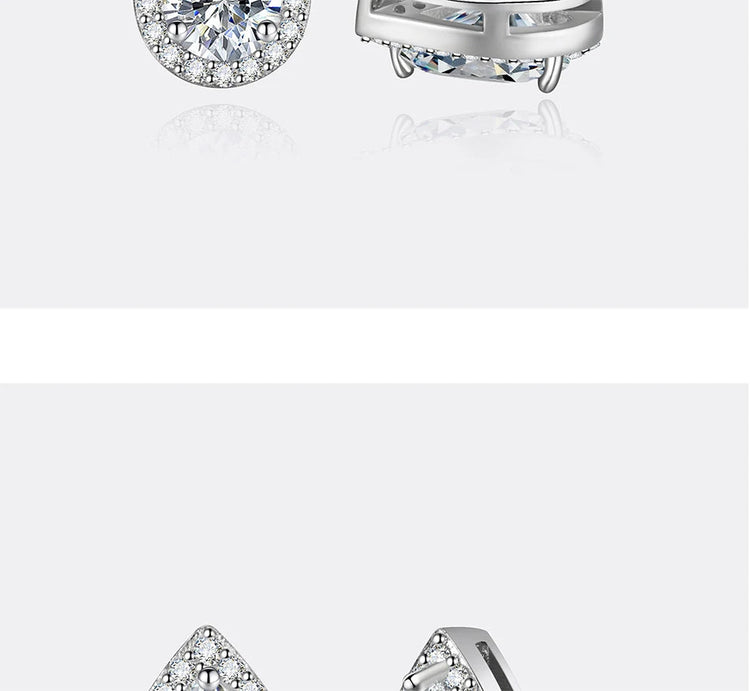 PERFANY 1CT Moissanite Earrings for Women S925 Pure Silver Water Droplet Cutting Laboratory Diamond Earrings Luxury Jewelry PlatiNum