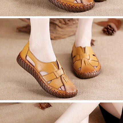 Sandales Femme - Nouveau Design 2026 - Sandales en Cuir de Vachette de Première Qualité