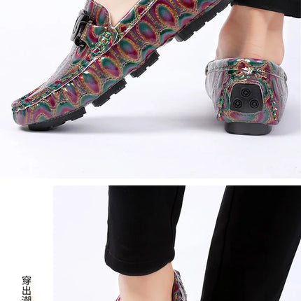 Mocassini da Uomo con Motivi Testurizzati, Calzature Casual Slip-On per Uso Quotidiano, Calzature Resistenti all'Usura e Robuste per Uomo