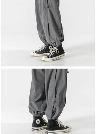 Pantaloni da uomo caldi di vendita autunno stile cinese pantaloni larghi larghi vintage moda uomo pantaloni lanterna con coulisse Harajuku solidi