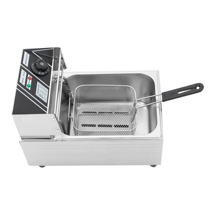 EF-81 220V 2500W Euro Plug 6L Singolo Cilindro Forno per Alimenti Commerciale Friggitrice Per Fare Patatine Pollo Fritto Pollo